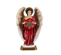 Inmaculada Romero IR Angelo Metatron Figura 30 cm. arcangelo Mattatron Metator tunica rossa Immagine Resina zoccolo