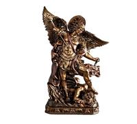 Inmaculada Romero IR Arcangelo San Michele Figura 100 cm. Capo della milizia Celeste Immagine Resina Colore Bronzo