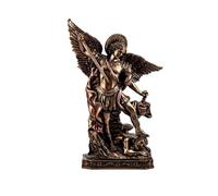 Inmaculada Romero IR Arcangelo San Michele Figura 45 cm. Capo della milizia Celeste Immagine Resina Colore Bronzo