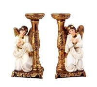 Inmaculada Romero IR Barche A Vela 2 Pezzi Angelo in Ginocchio con 20 Cm. Rifinito in Resina Color Oro