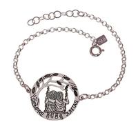 Inmaculada Romero IR Bracciale Always Together in argento sterling 925, 17 cm, catena rolò a dischi da 20 mm.