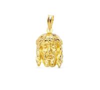 Inmaculada Romero IR Ciondolo Cristo della Buona Morte, Oro 18k, Testa e Volto, 19mm. Incisione inclusa nel prezzo - Personalizzabile - INCISIONE INCLUSA NEL PREZZO