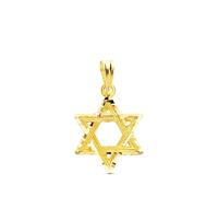 Inmaculada Romero IR Ciondolo Stella di David in oro 9k con intaglio da 18 mm