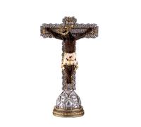 Inmaculada Romero IR Cristo Miracoloso Di Buga, Statuetta Religiosa Di 20 Cm. Gesù Crocifisso, Immagine In Resina.