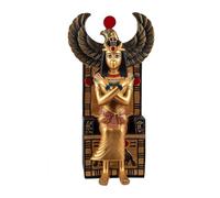 Inmaculada Romero IR Figura Della Dea Iside Dell'Antico Egitto 30 Cm. Moglie Scultura Dorata Della Statua Di Osiride