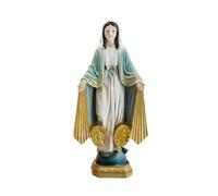 Inmaculada Romero IR Figura Della Vergine Miracolosa 30 Cm. Piedistallo Scultura Medaglie Laterali Raggi