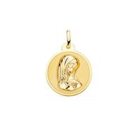 Inmaculada Romero IR Medaglia della Vergine Maria in oro 18k per la Prima Comunione, 20 mm, con finitura lucida