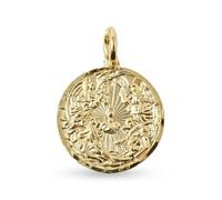 Inmaculada Romero IR Medaglia dell'angelo custode degli Arcangeli San Raffaele Gabriele Michele in argento sterling massiccio placcato oro da 16 mm.