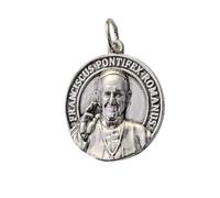 Inmaculada Romero IR Medaglia di Papa Francesco in argento sterling 925, 25 mm, retro Vaticano