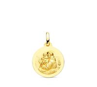 Inmaculada Romero IR Medaglia di Sant'Antonio in oro 9k da 16 mm. Finitura liscia. Incisione inclusa nel prezzo. - Personalizzabile.