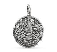 Inmaculada Romero IR Medaglia in argento sterling massiccio da 16 mm degli Arcangeli San Raffaele Gabriele Michele Angelo Custode.