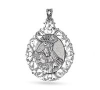 Inmaculada Romero IR Medaglia Padre Nostro Gesù Nazareno di Palma del Río in argento Sterling 925 massiccio, ciondolo da 44 mm.
