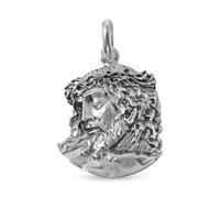 Inmaculada Romero IR Medaglia religiosa del Cristo della Buona Morte in argento sterling massiccio 925 da 24 mm. Cristo di Mena