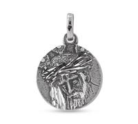Inmaculada Romero IR Medaglia religiosa del Cristo dell'impotenza e dell'abbandono del Cerro del Águila di Siviglia in argento sterling massiccio 925m, 18 mm.