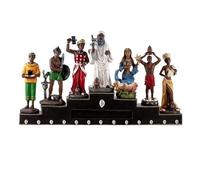 Inmaculada Romero IR Potenze Africane Sul Trono Figura 39 Cm. Pantheon Yoruba Obatala Chango Ochun Yemaya Orula