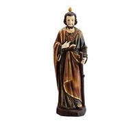 Inmaculada Romero IR San Giuda Tadeo Figura 30 cm. imitazione Legno Vecchio modello cause difficili Immagine Resina zoccolo