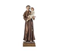 Inmaculada Romero IR Sant'Antonio di Padova Figura religiosa 32 cm. Immagine Resina Dettaglio bambino zoccolo