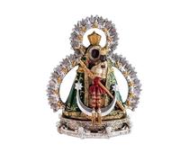 Inmaculada Romero IR Vergine Della Testa, Statuetta Religiosa Alta 14 Cm Con Manto Verde, Santa Patrona Di Andújar, Immagine Realizzata In Resina.