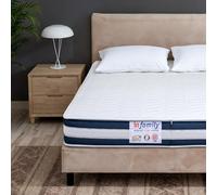 INmaterassi Materasso Matrimoniale 140x200 cm Memory Gel e Molle Insacchettate, 7 Zone Ergonomiche - Altezza 26cm, Rigidità Alta - Rivestimento agli Ioni d'Argento Sfoderabile - Materasso Memory GRETA