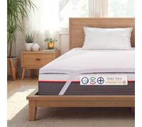 INmaterassi - Topper Breeze, Topper per Materassi, Correttore in Memory Foam, Coprimaterasso Ortopedico e Rinfrescante, Sfoderabile e con Fasce Angolari, Alto 6 cm, Letto Singolo 80 x 190 cm