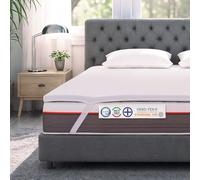 INmaterassi - Topper Breeze, Topper per Materassi, Correttore in Memory Foam, Coprimaterasso Ortopedico e Rinfrescante, Sfoderabile e con Fasce Angolari, Alto 6 cm, Letto Matrimoniale 180 x 200 cm