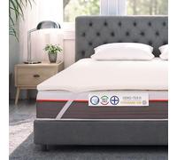 INmaterassi - Topper per Materassi, Correttore in Memory Foam, Coprimaterasso Ortopedico, Antiacaro e Antibatterico, Sfoderabile e con Fasce Angolari, Alto 5 cm, Letto Matrimoniale 160 x 190 cm
