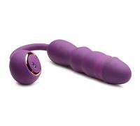 Inmi Thru Thumper Thrusting Silicone Vibrator with Remote Purple