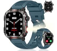 INMUA Smartwatch Uomo 2.01" con Chiamate Bluetooth,100+ Modalità Sportive,Impermeabile IP68 Orologio Uomo Smartwatch con Monitoraggio Sonno/Frequenza Cardiaca per iOS Android,2 Cinturini,Blu