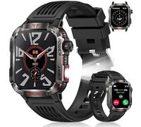 INMUA Smartwatch Uomo 2.01" con Chiamate Bluetooth,100+ Modalità Sportive,Impermeabile IP68 Orologio Uomo Smartwatch con Monitoraggio Sonno/Frequenza Cardiaca per iOS Android,2 Cinturini (Nero)