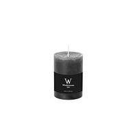 INNA-Glas Candela a Colonna/Candela di Cera Aurora, Grigio Scuro, 10cm, Ø6,8cm, 42h - Made in Germany - Candelotto/Candela Rustica
