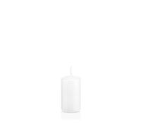 INNA-Glas Candela votiva/Candela a Colonna Maeva, Bianco, 8cm, Ø4cm, 12h - Made in Germany - Candela di Cera/Candela Decorativa