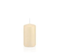 INNA-Glas Candela votiva/Candela a Colonna Maeva, Crema, 12cm, Ø6cm, 40h - Made in Germany - Candela di Cera/Candela Decorativa