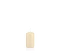 INNA-Glas Candela votiva/Candela a Colonna Maeva, Crema, 8cm, Ø4cm, 12h - Made in Germany - Candela di Cera/Candela Decorativa