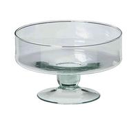 INNA-Glas Ciotola Corie in Vetro su Supporto, Trasparente, 12 cm, Ø 19 cm - Ciotola per servire