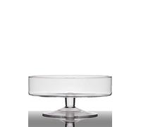 INNA-Glas Ciotola per Alimenti Corie su Piede, Cilindro/Rotondo, Trasparente, 13cm, Ø 29cm - Piatto per Snack/Vaso in Vetro