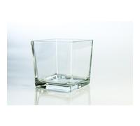 INNA-Glas Portacandela/Bicchiere cubico, Trasparente, 12x12x12cm