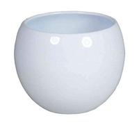 INNA-Glas Portafiori Ceramica, Bianco, 14cm, Ø20cm - vasi per Fiori/portavasi