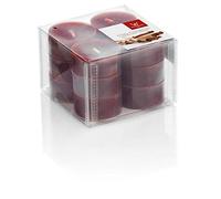 INNA-Glas Set di 12 lumini profumati/Candela profumata Astrid, Bordeaux, 1,6cm, Ø3,7cm, 4h - Candela di Cera/Candela Decorativa
