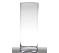 INNA-Glas Vaso da Pavimento in Vetro Sansa, Cilindro/Rotondo, Trasparente, 50cm, Ø 19cm - Portacandela Decorativo/Portalumino in Vetro