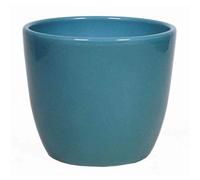 INNA-Glas Vaso da Piante Ceramica, Blu Oceano, 6cm, Ø7,5cm - vasi per Fiori/portavasi