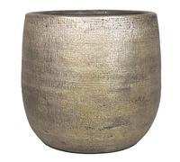 INNA-Glas Vaso in Ceramica con Grano, Oro, 27 cm, Ø 28 cm - Vaso da Fiori