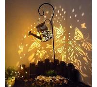 Innaffiatoio solare per giardino esterno, luce a LED a forma di farfalla, impermeabile, con motivo a farfalla, decorativa in stile retrò, per tavolo da giardino, patio, vialetto, passerella