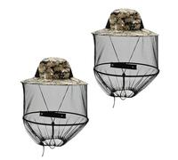 INNAL 2 PCS Cappello con Zanzariera Cappello da Apicoltore Pieghevole Anti-zanzara Cappello con Velo Zanzariera Cappello per Apicoltura Pesca Escursionismo Campeggio Giardinaggio Uomo Donna