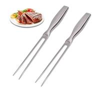 INNAL 2 Pezzi Forchetta per Carne in Acciaio Inox con Manico Ergonomico | Forchettone Barbecue Forchettone Professionale per Carne Forchetta da Barbecue per Cucina Servire Salsicce Formaggio Maiale
