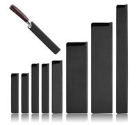 INNAL 8 Pezzi Protezione Lama in ABS Coltello Coperchio 6 Diverse Dimensioni Protezioni per I Bordi Dei Coltelli con Feltro Morbido Interno Guaina Proteggi Fodero Coltello Cucina per Casa Cucina(Nero)