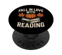 Innamorarsi della lettura - Divertente topo di biblioteca Stagione autunnale Pun PopSockets PopGrip Adesivo