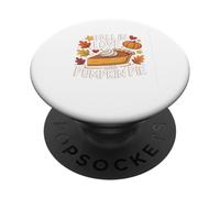 Innamorarsi della torta di zucca Yummy foglie autunnali cibo divertente PopSockets PopGrip Adesivo