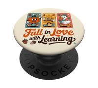 Innamorarsi di apprendimento divertente stagione di cadute ideale insegnante PopSockets PopGrip Adesivo
