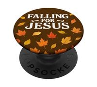 Innamorarsi di Gesù Fede Cristiana Cristianesimo Foglie d'autunno PopSockets PopGrip Adesivo