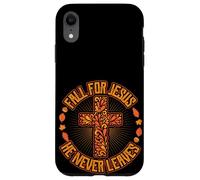Innamorarsi di Gesù non lascia mai il design grafico cristiano Custodia per iPhone XR